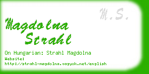 magdolna strahl business card